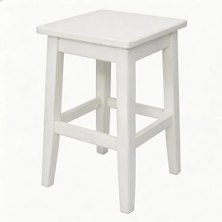 Taburet din lemn masiv LILLE - alb